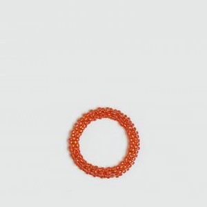 Кольцо BEADED BREAKFAST Simple Beaded Ring Red-orange 16 размер