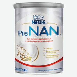 Смесь сухая молочная NAN Pre для недоношенных и маловесных детей с рождения БЗМЖ, 400 г