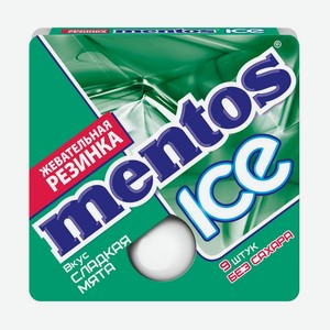 Жевательная резинка Mentos Ice сладкая мята 12,9гр