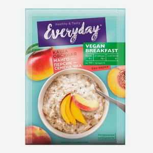 Каша овсяная EVERYDAY VEGAN Breakfast манго/персик/семена чиа 36гр