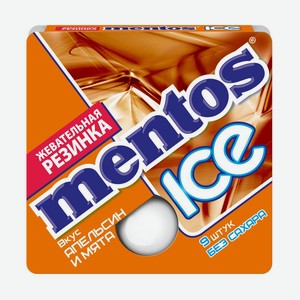 Жевательная резинка Mentos Ice апельсин мята 12,9гр