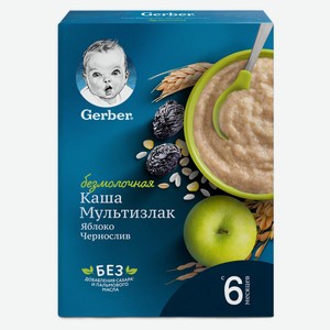 Каша безмолочная Gerber мультизлаковая яблоко чернослив с 6 мес., 180 г