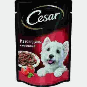 Корм Влажный Для Собак Cesar С Говядиной И Овощами 85г