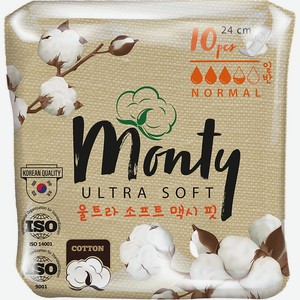 Прокладки MONTY Ultra Soft Normal Plus, Китай, 10 шт