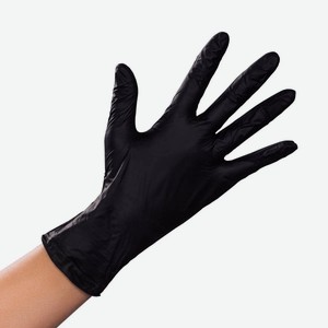 Перчатки нитриловые чистовье Safe&Care размер М черные, 100 шт