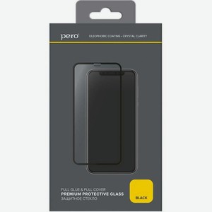 Защитное стекло PERO Full Glue для Realme C15, черное