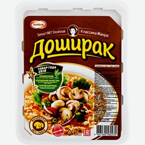 Лапша быстрого приготовления DOSHIRAK Со вкусом грибов, Россия, 90 г