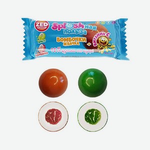 Жевательная резинка <SPLOSHная польза> бомбочка со слад фруктовым гель внутри 14г Китай