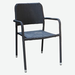 METRO PROFESSIONAL Кресло-стул сталь искусственный ротанг сталь черное, 83 x 56 x 60см Вьетнам