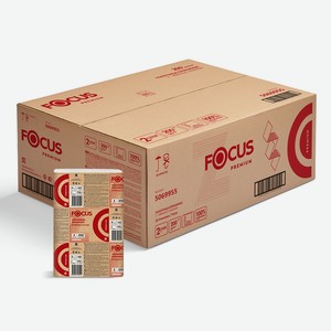 Полотенца Focus Premium бумажные белые 2-слойные Z-сложения 21.5 x 24см, 200 x 20шт Россия