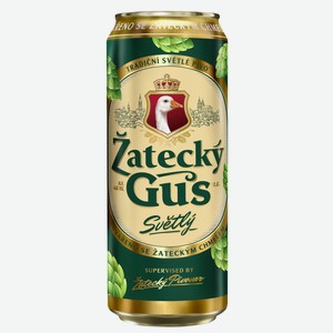 Пиво Zatecky Gus светлое, 0.45л Россия