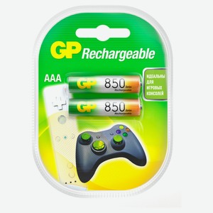 Батарейка аккумуляторная Rechargeable 850 мАч типоразмер AAA, 2 шт