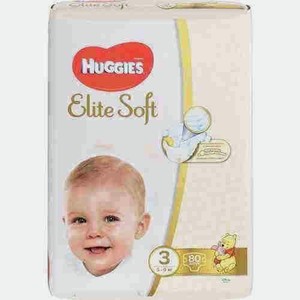 Подгузники Huggies Elite Soft №3 5-9кг 80шт