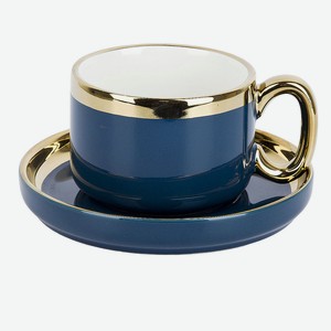 Набор чайный Nouvelle Home Royal Line чашка с блюдцем синий