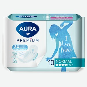 Прокладки женские Aura Premium Normal, 10 шт