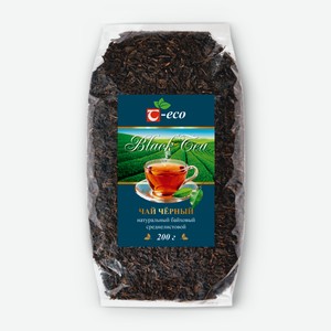 Чай Т-Eco черный байховый среднелистовой, 200г Россия