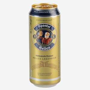 Пиво Apostel Hell светлое нефильтрованное, 0.5л Германия