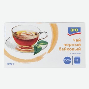 aro Чай черный пакетированный (1.8г х 1000шт), 1.8кг Россия