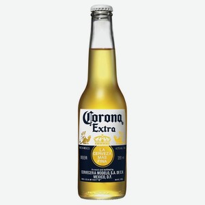 Пивной напиток Corona Extra светлое 4.5%, 0.33 л, стеклянная бутылка