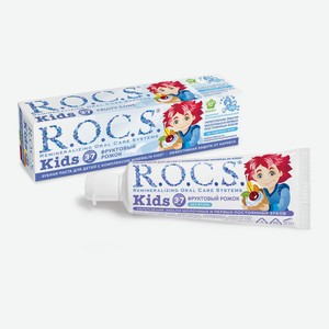 Зубная паста R.O.C.S. для детей Фруктовый рожок, без фтора , 45 г