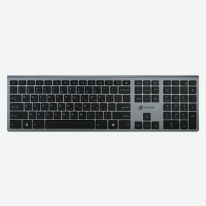 Клавиатура 890S grey USB беспроводная slim Oklick