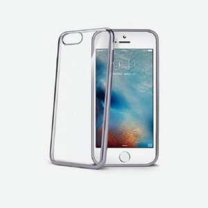 Чехол-накладка Celly Laser для Apple iPhone 7/8 прозрачный, темно-серый кант