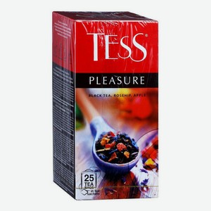 Чай черный Tess Pleasure с шиповником и яблоком в пакетиках 1,5 г х 25 шт