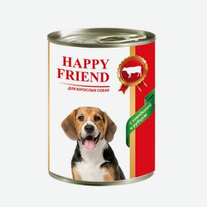 Влажный корм для собак Happy Friend с говядиной и рубцом 410 г