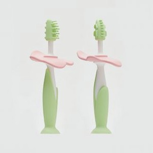 Набор: зубные щетки-массажеры для малышей ROXY-KIDS Салатовый 2 шт
