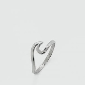 Кольцо серебряное WAVES&GEMS Волна Гладкое 18 размер