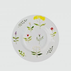 Керамическая тарелка ODARYADARYA Полевые Цветы, 24 См 1 шт