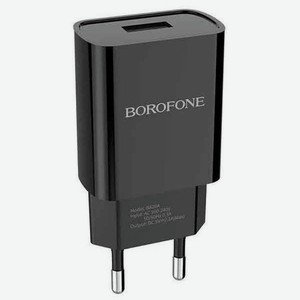 Сетевое зарядное устройство Borofone BA20A Sharp, 1USB, 2.1A, черный (02081)