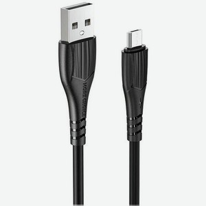 Дата-кабель More choice USB 2.4A для micro USB K22m TPE 1м (Black)