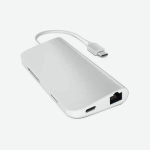 USB адаптер Satechi Aluminum Multi-Port Adapter 4K with серебрянный
