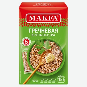 Крупа гречневая Makfa в пакетиках для варки 6 порций, 400 г