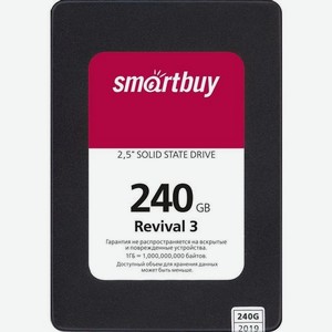 SSD накопитель SMARTBUY Revival 3 240ГБ, 2.5 , SATA III, SATA, rtl [sb240gb-rvvl3-25sat3]