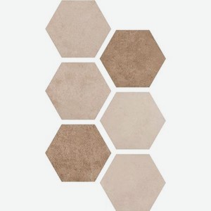 Плитка Argenta Ceramica Atlas Hexagon Multi Warm 25х22