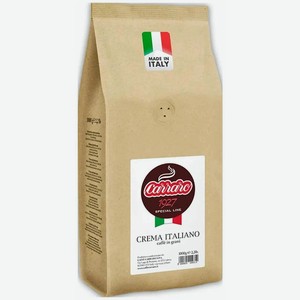 Кофе в зёрнах Carraro Caffe Crema Italiano 1000гр  в/у craft