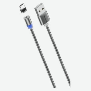 Дата-кабель More Choice K61Sa магнитный USB 3.0A на TYPE-C серый, 1 м