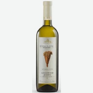 Вино Чеми Картли Алазанская долина ординарное белое полусладкое 0,75л 12%