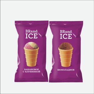 Мороженое в вафельном стаканчике  BRand ICE  в ассортименте 70г
