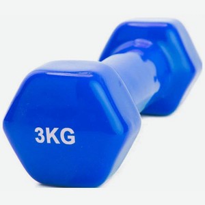 Гантель Bradex обрезиненная 3 кг  синяя SF 0164
