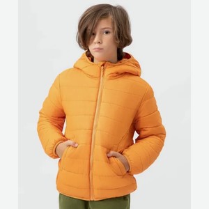 Куртка демисезонная базовая с капюшоном оранжевая Button Blue