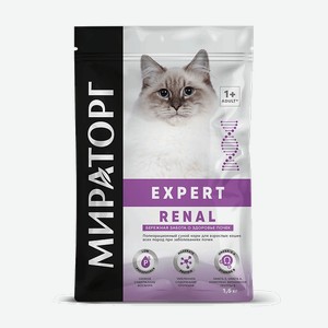МИРАТОРГ 1,5кг корм для кошек «Бережная забота о здоровье почек» Expert