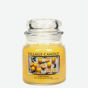 VILLAGE CANDLE Ароматическая свеча  Fresh Lemon , средняя