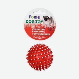 Игрушка для собак Foxie Мяч с пищалкой 6,5см красный винил