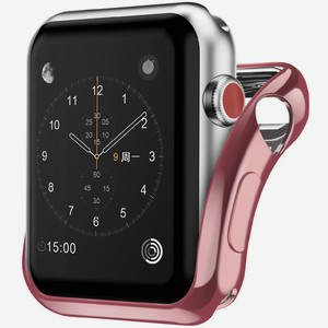 Бампер для Apple Watch InterStep 40mm Спортивный, силикон, розовый