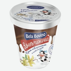 Крем творожный Bela Bovino двухслойный ваниль и шоколад 3%, 145 г