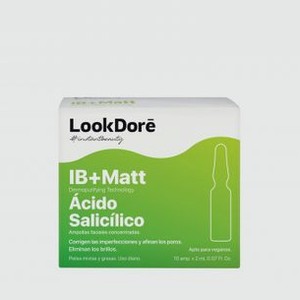 Концентрированная сыворотка для проблемной кожи, 10 х 2 мл LOOKDORE Ib+matt Ampoule Anti-imperfections Salicylic 10 шт