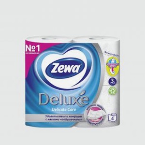 Туалетная бумага, 3 слоя ZEWA Deluxe Белая 4 шт